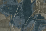 12' X 15' Blue and Gray Abstract Hand Tufted Area Rug