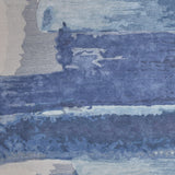 12' X 15' Blue and Ivory Abstract Hand Tufted Area Rug