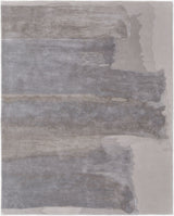 12' X 15' Gray and Ivory Abstract Hand Tufted Area Rug