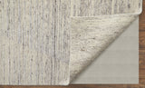 12' X 15' Ivory and Gray Abstract Hand Knotted Worn Faded Area Rug