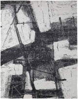 12' X 15' Black and Gray Abstract Hand Woven Area Rug