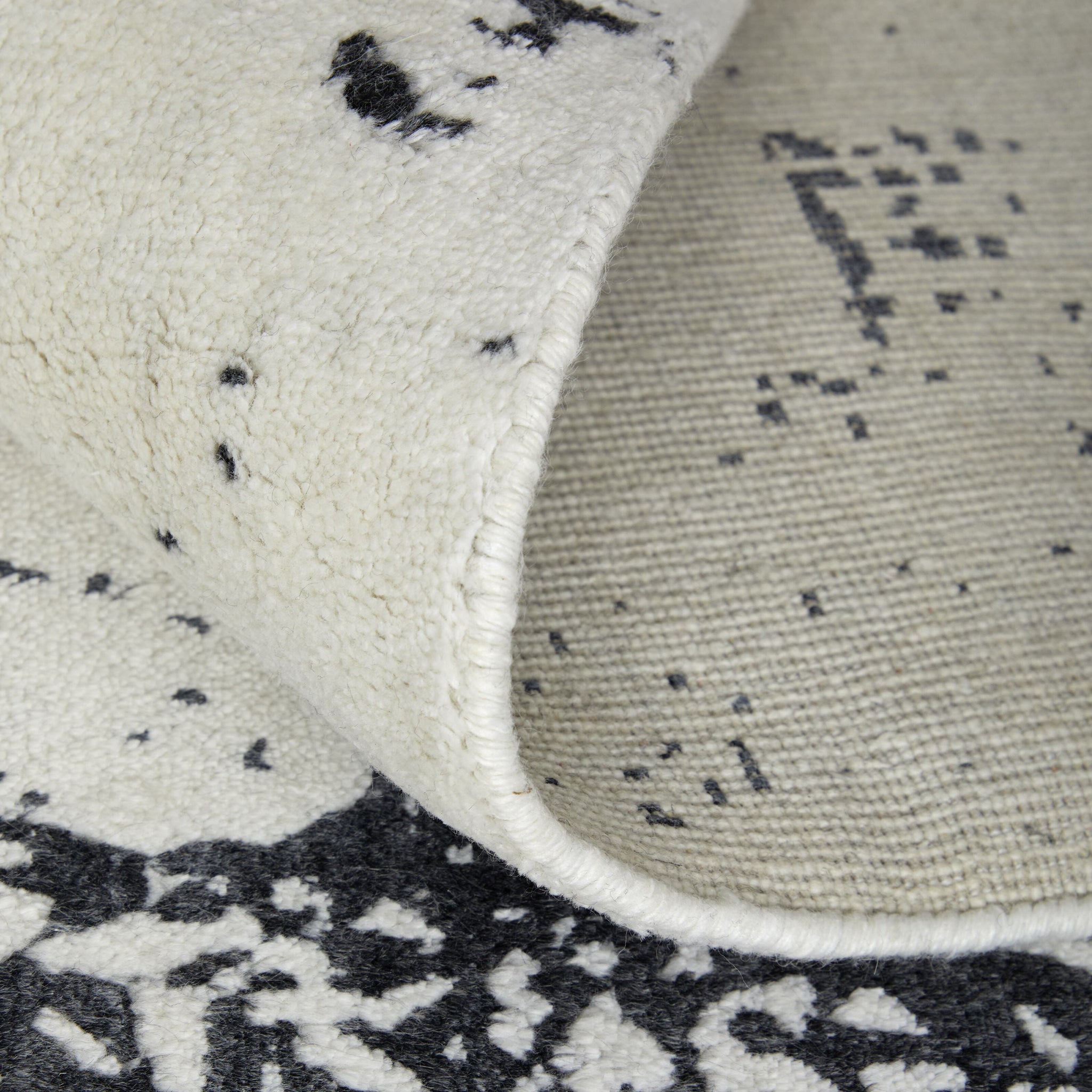 12' X 15' Black and Gray Abstract Hand Woven Area Rug