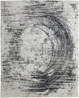12' X 15' Black and Gray Abstract Hand Woven Area Rug