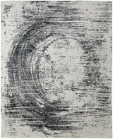 12' X 15' Black and Gray Abstract Hand Woven Area Rug