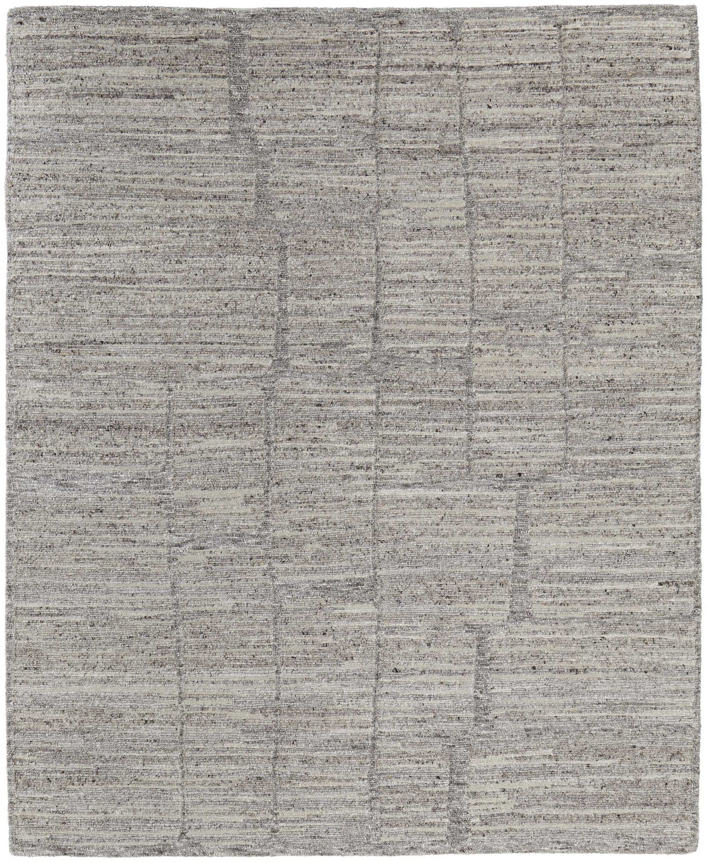 12' X 15' Taupe and Gray Abstract Hand Woven Worn Faded Area Rug