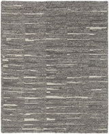 9' X 13' Gray Ivory and Taupe Abstract Hand Woven Area Rug