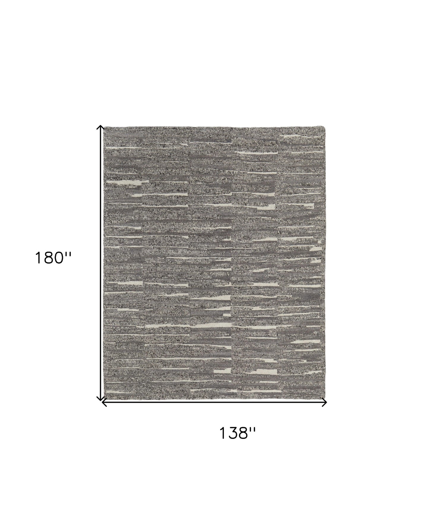 12' X 15' Gray Ivory and Taupe Abstract Hand Woven Area Rug