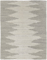 12' X 15' Gray and Ivory Ombre Hand Woven Area Rug
