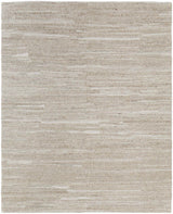 9' X 13' Ivory Abstract Hand Woven Worn Faded Area Rug