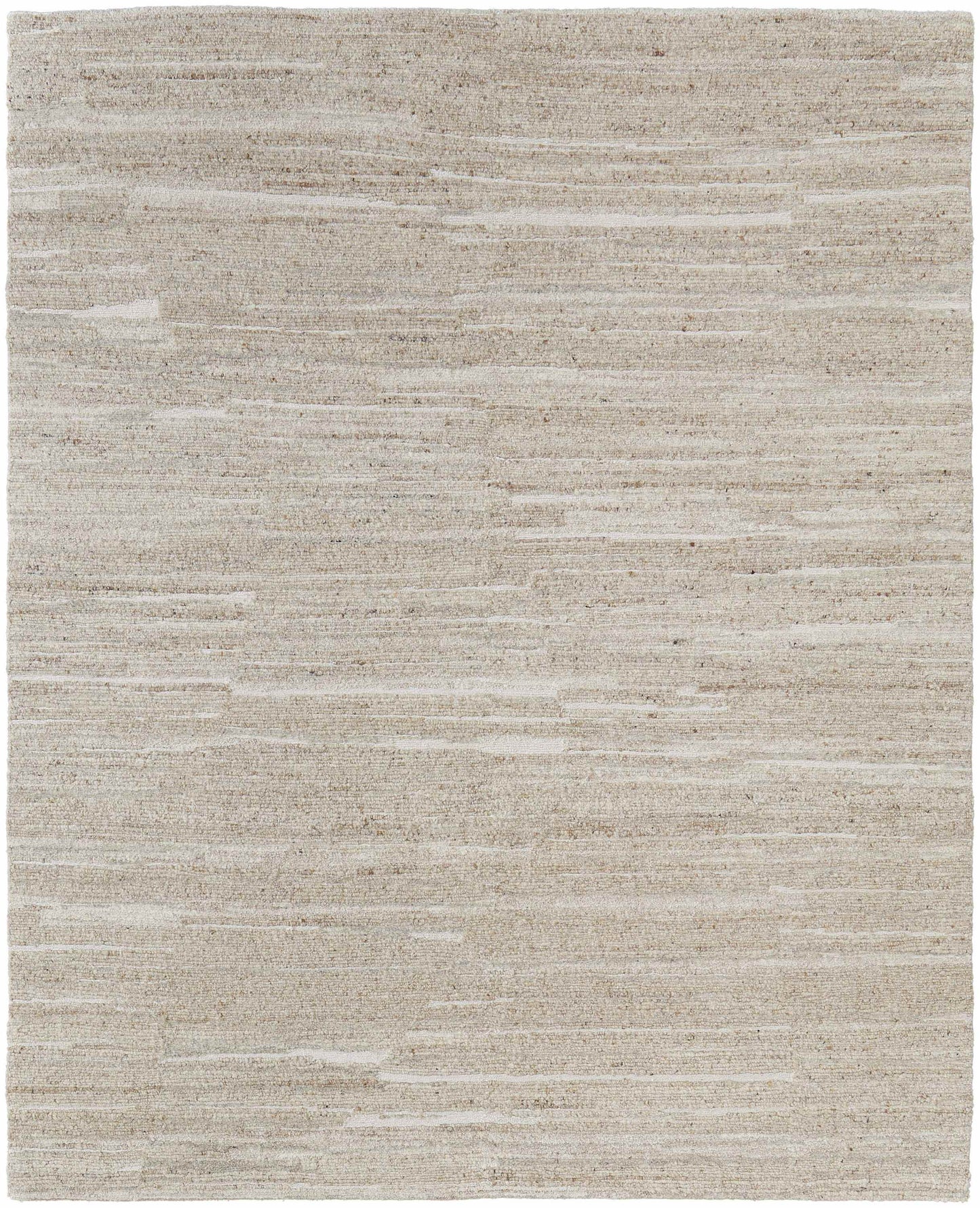 9' X 13' Ivory Abstract Hand Woven Worn Faded Area Rug