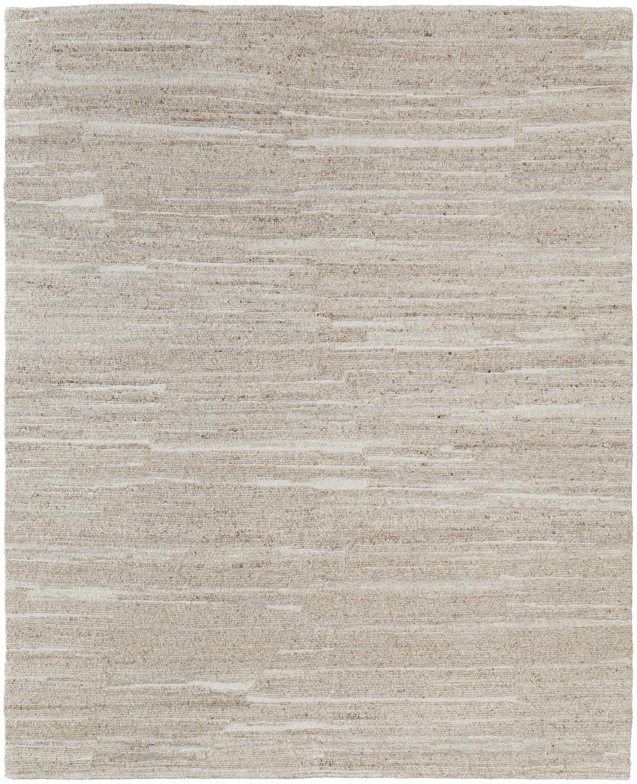 9' X 13' Ivory Abstract Hand Woven Worn Faded Area Rug