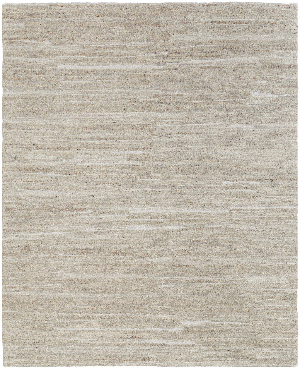 9' X 13' Ivory Abstract Hand Woven Worn Faded Area Rug