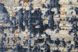 10' X 13' Blue Brown and Tan Abstract Power Loom Area Rug