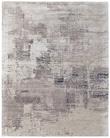 5' X 8' Brown Black and Tan Abstract Hand Tufted Area Rug