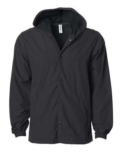 Men's Water-Resistant Hooded Windbreaker - 3797