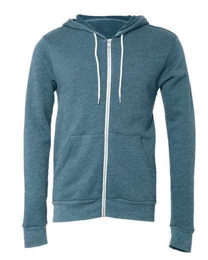 Unisex Sponge Fleece Full-Zip Hoodie Sweatshirt - 2769