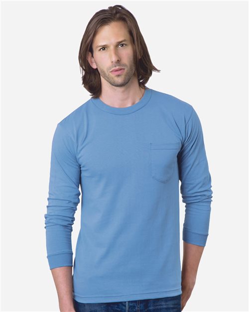 Unisex USA-Made Long Sleeve Pocket T-Shirt - 61