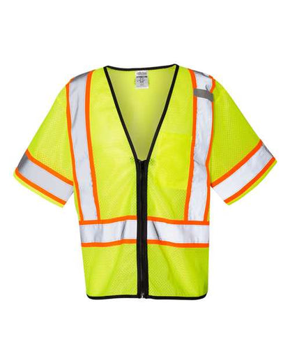 Unisex Class 3 Mesh Zippered Vest - 5814