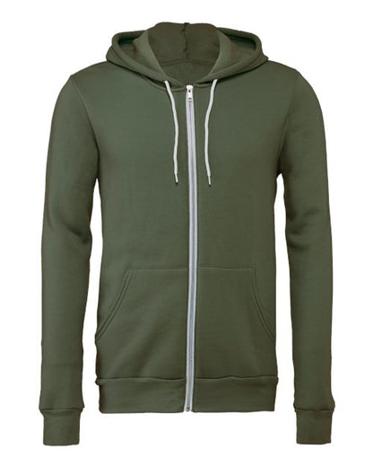 Unisex Sponge Fleece Full-Zip Hoodie Sweatshirt - 2769