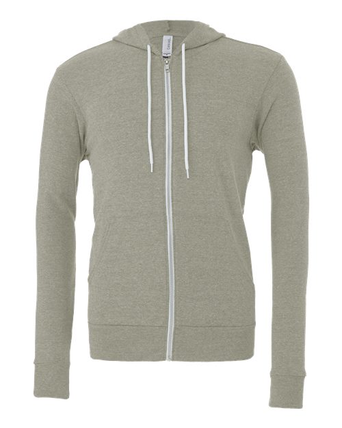Unisex Sponge Fleece Full-Zip Hoodie Sweatshirt - 2769