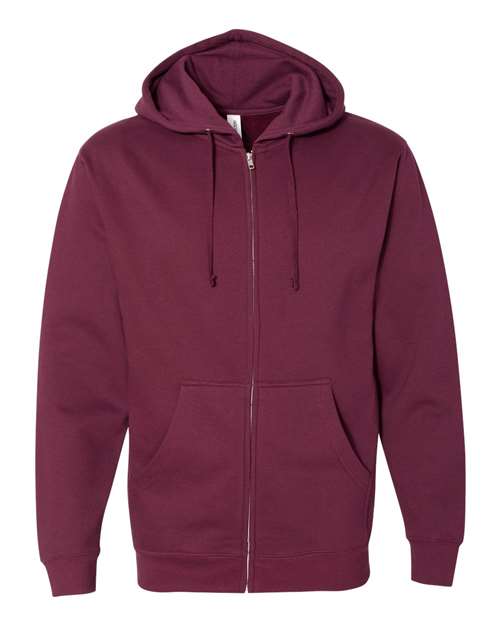 Unisex Midweight Full-Zip Hooded Sweatshirt - 1829
