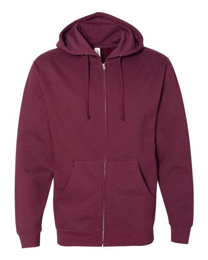 Unisex Midweight Full-Zip Hooded Sweatshirt - 1829