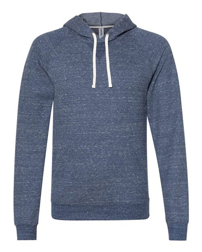 Unisex Snow Heather French Terry Raglan Hooded Sweatshirt - 6971
