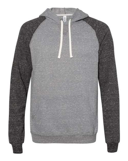 Unisex Snow Heather French Terry Raglan Hooded Sweatshirt - 6971