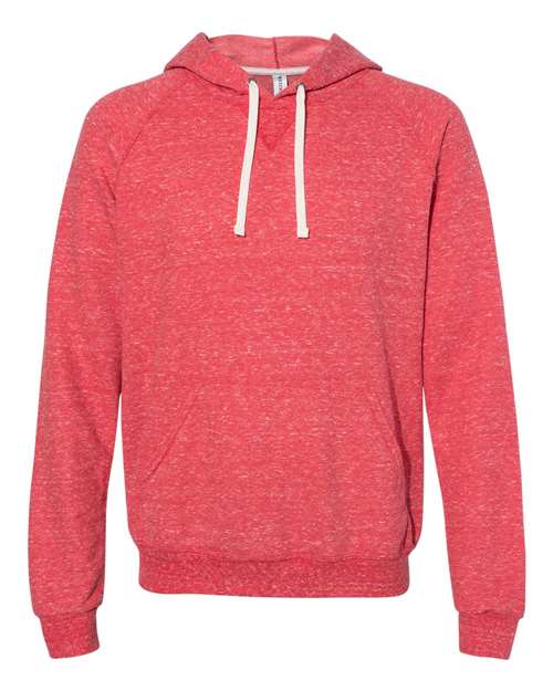 Unisex Snow Heather French Terry Raglan Hooded Sweatshirt - 6971