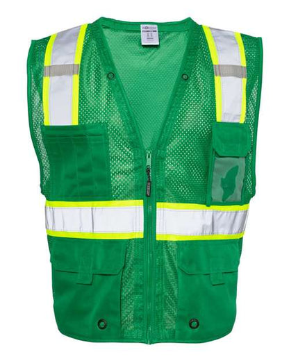 Unisex EV Series® Enhanced Visibility Multi-Pocket Mesh Vest - 4453