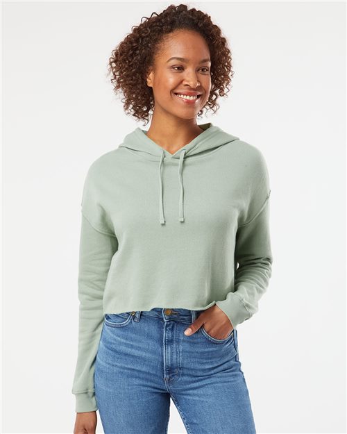Women’s Lightweight Crop Hooded Sweatshirt - 7788