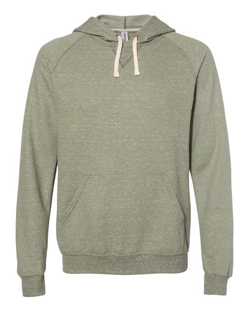 Unisex Snow Heather French Terry Raglan Hooded Sweatshirt - 6971
