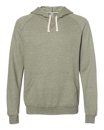 Unisex Snow Heather French Terry Raglan Hooded Sweatshirt - 6971