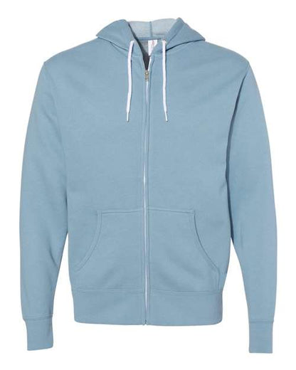 Unisex Lightweight Full-Zip Hooded Sweatshirt - 1616