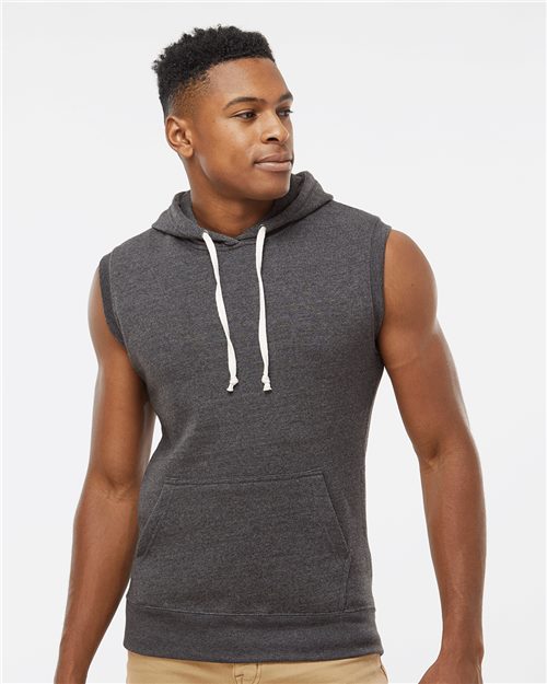 Men's Triblend Sleeveless Hooded Sweatshirt - 8097