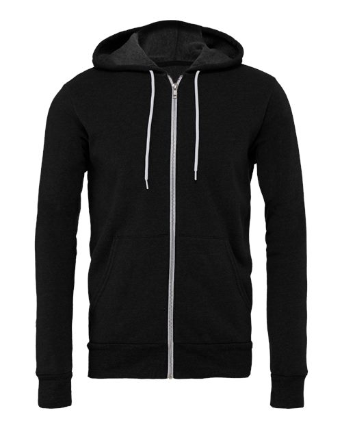 Unisex Sponge Fleece Full-Zip Hoodie Sweatshirt - 2769