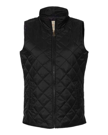 Women's Vintage Diamond Quilted Vest - 8570