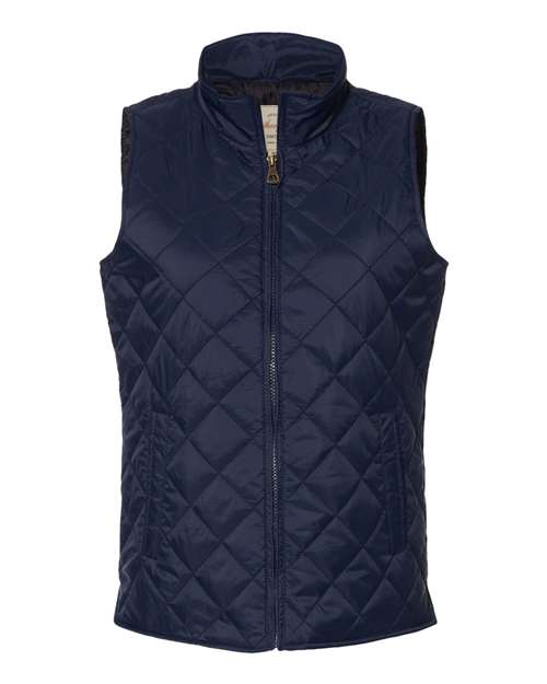 Women's Vintage Diamond Quilted Vest - 8570