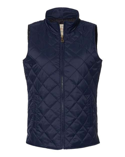 Women's Vintage Diamond Quilted Vest - 8570