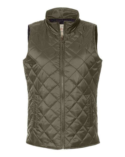 Women's Vintage Diamond Quilted Vest - 8570