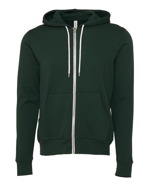 Unisex Sponge Fleece Full-Zip Hoodie Sweatshirt - 2769