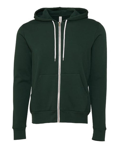 Unisex Sponge Fleece Full-Zip Hoodie Sweatshirt - 2769