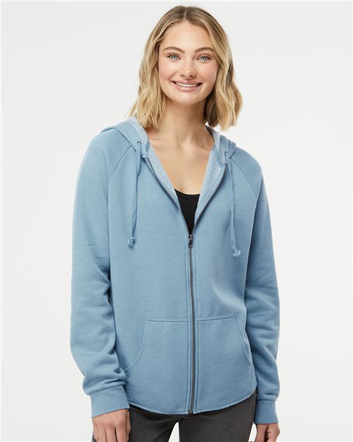 Women's California Wave Wash Full-Zip Hooded Sweatshirt - 8801