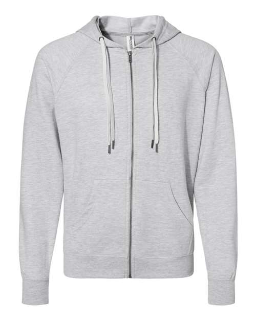 Unisex Icon Lightweight Loopback Terry Full-Zip Hooded Sweatshirt - 9131