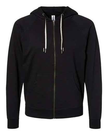Unisex Icon Lightweight Loopback Terry Full-Zip Hooded Sweatshirt - 9131