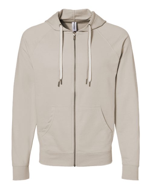 Unisex Icon Lightweight Loopback Terry Full-Zip Hooded Sweatshirt - 9131