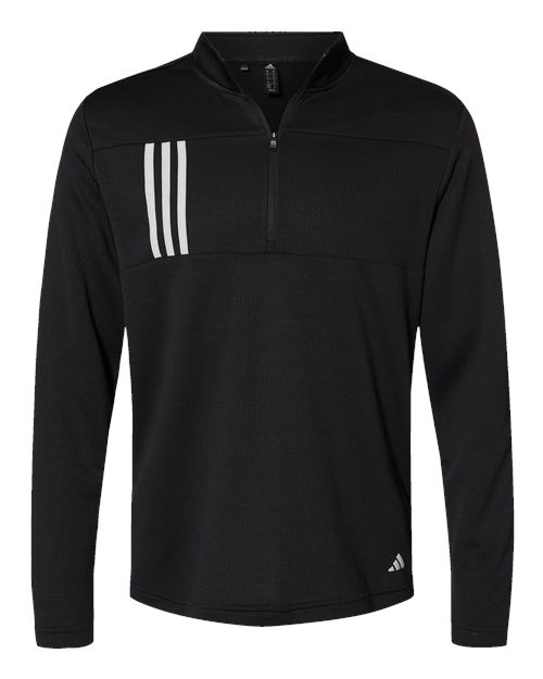 Men's 3-Stripes Double-Knit Quarter-Zip Pullover - 9168
