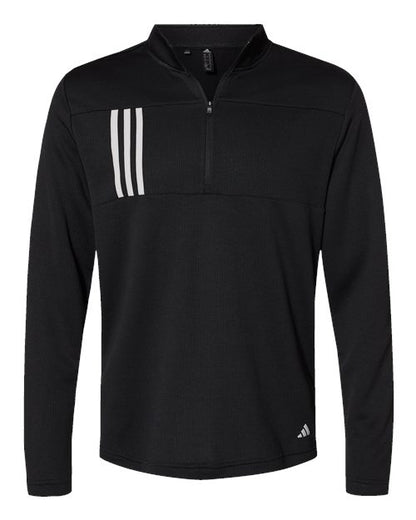 Men's 3-Stripes Double-Knit Quarter-Zip Pullover - 9168