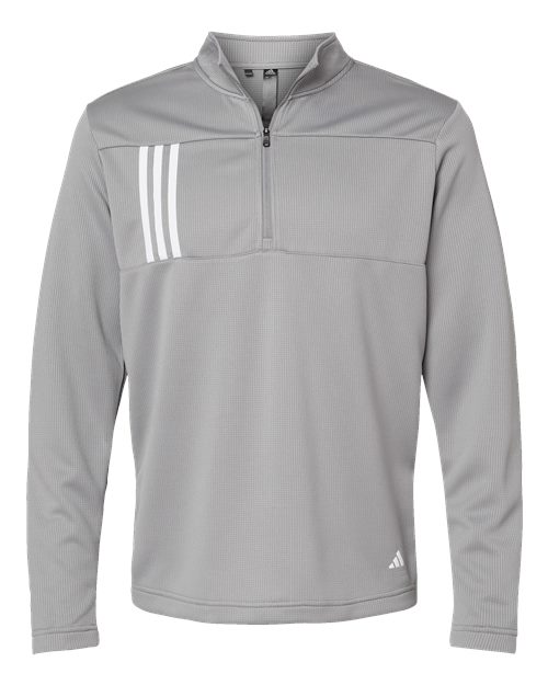 Men's 3-Stripes Double-Knit Quarter-Zip Pullover - 9168
