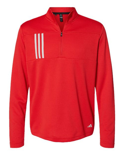 Men's 3-Stripes Double-Knit Quarter-Zip Pullover - 9168